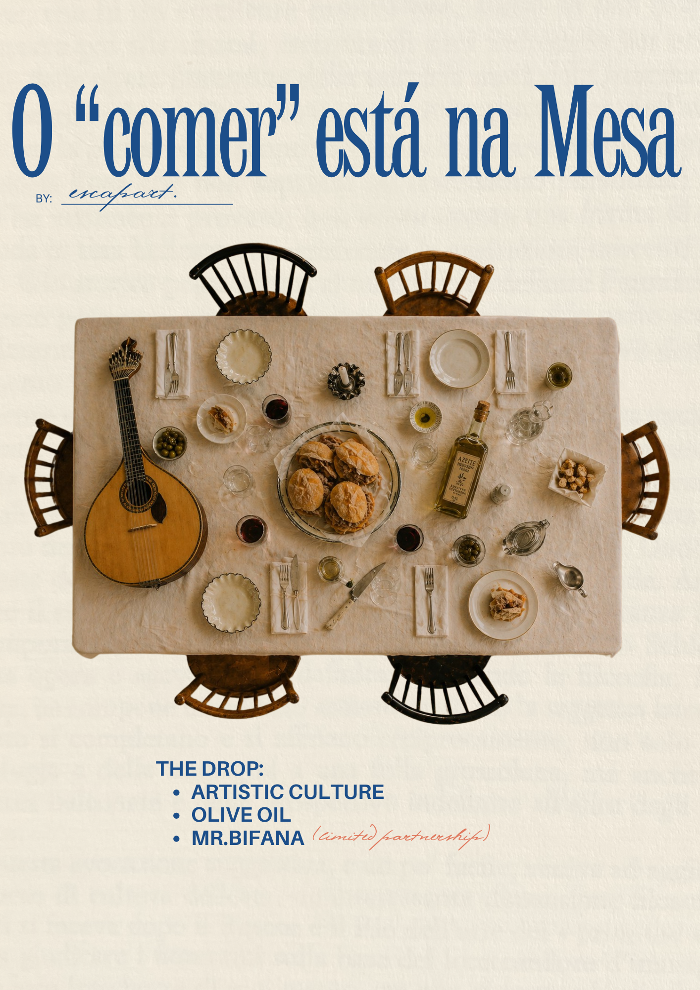 O "comer" está na mesa